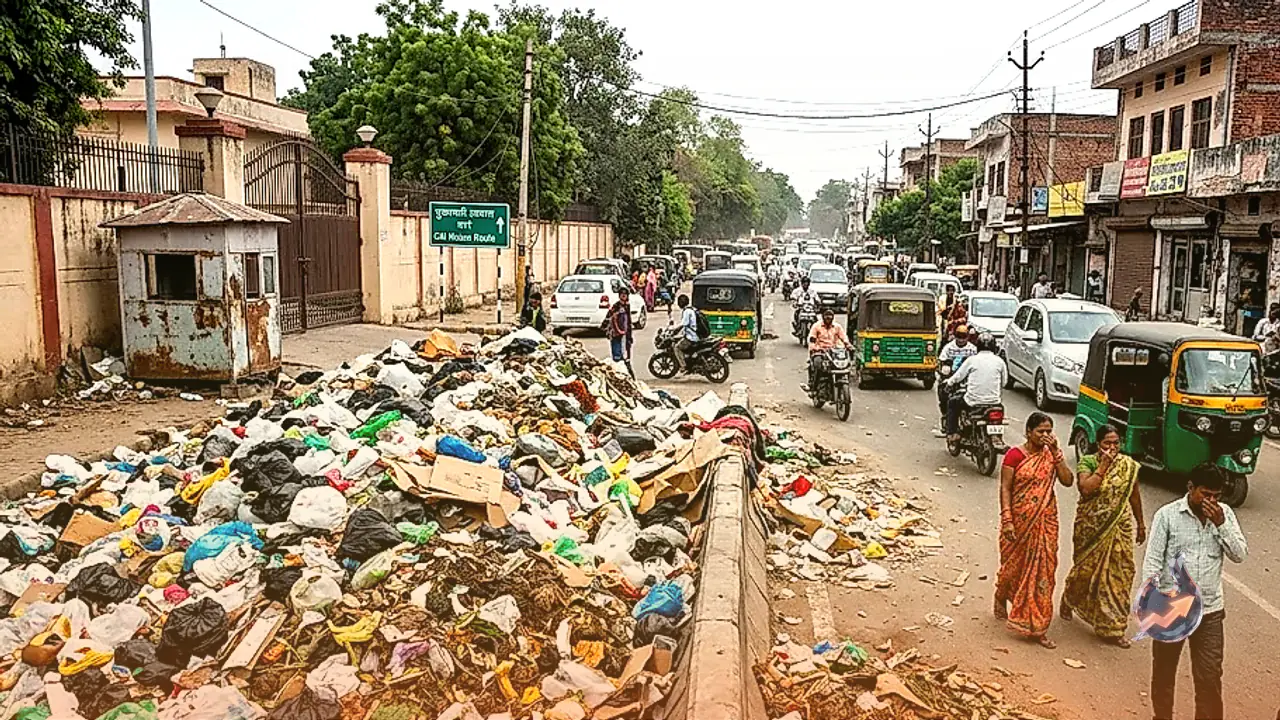Massive Garbage Piles Line Bharatpur Streets Despite Heavy Civic Spending, Even CM House Route Ignored