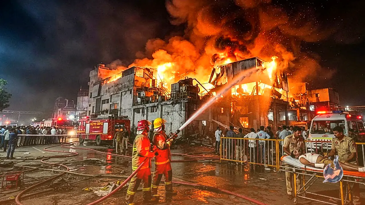 Massive Midnight Blaze at Pali Guar Factory Leaves Three Workers Severely Injured and Shifted to Jodhpur