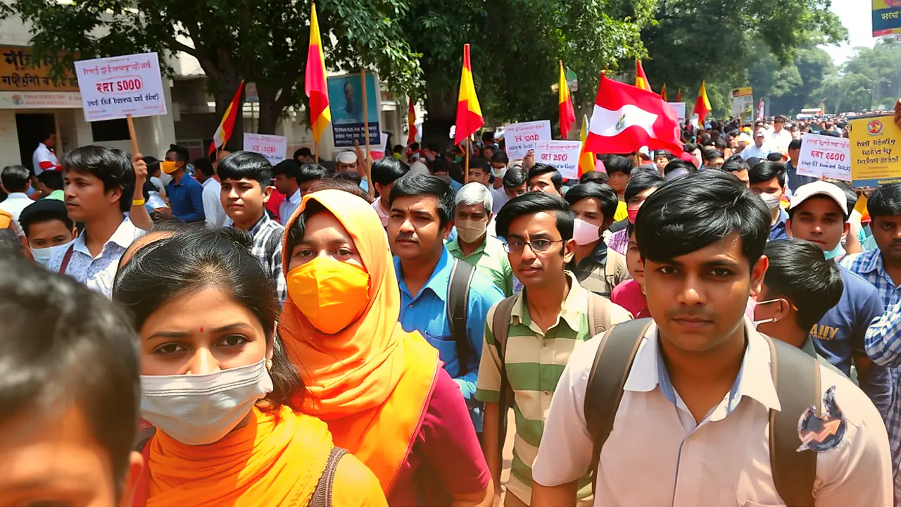 बिलासपुर की सड़कों पर उतरे सैकड़ों प्रतियोगी छात्र, डिप्टी सीएम अरुण साव के आवास पर बढ़ाई गई सुरक्षा व्यवस्था