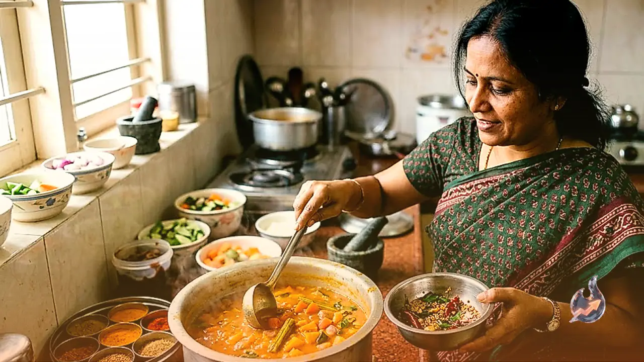 Master The Restaurant Style Sambar Recipe At Home With The Perfect Blend Of Dal Veggies And Spices