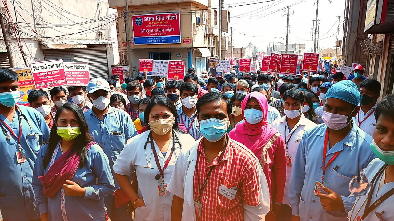 Mathura Health Staff and Doctors Halt Work Over Three Months of Unpaid Salaries