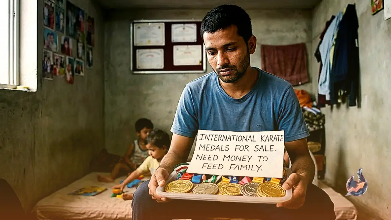 Mathura Karate Champion Hariom Shukla Puts International Medals on Sale Amid Severe Financial Crisis