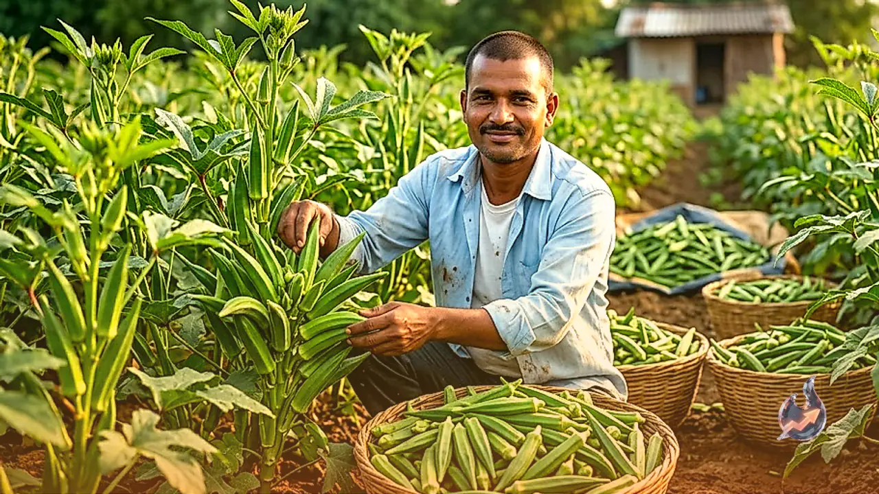Smart Farming Success: How a Modest ₹12,000 Investment Yields Bumper Okra Profits