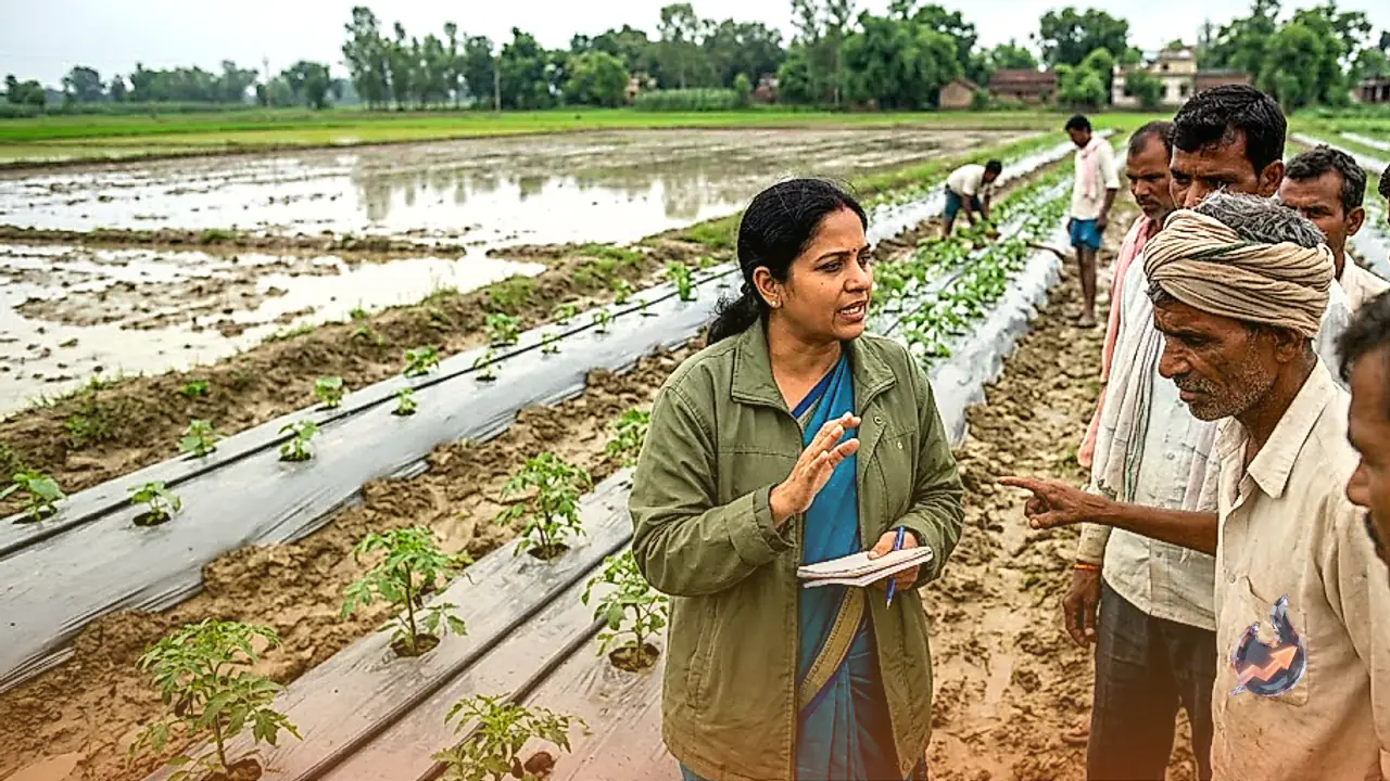 Mau Farmers Get Crucial Monsoon Advice: Adopt Bed and Mulching Methods to Prevent Vegetable Crop Decay