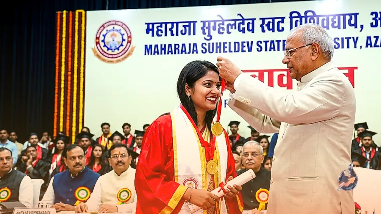 मऊ की श्वेता विश्वकर्मा ने महाराजा सुहेलदेव यूनिवर्सिटी में लहराया परचम, मनोविज्ञान और आर्ट्स में जीते दो गोल्ड मेडल