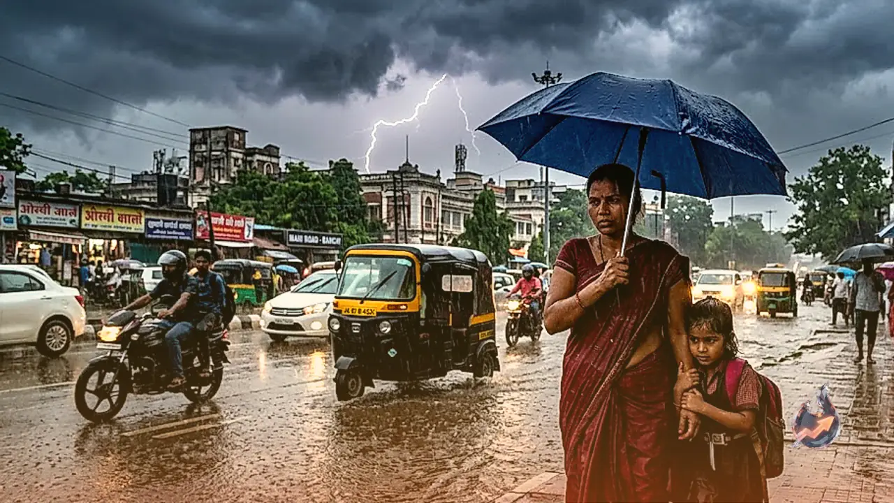 Meteorological Alert Issued as Heavy Rain and Lightning Threaten Ranchi, Dhanbad, and Eight Other Districts