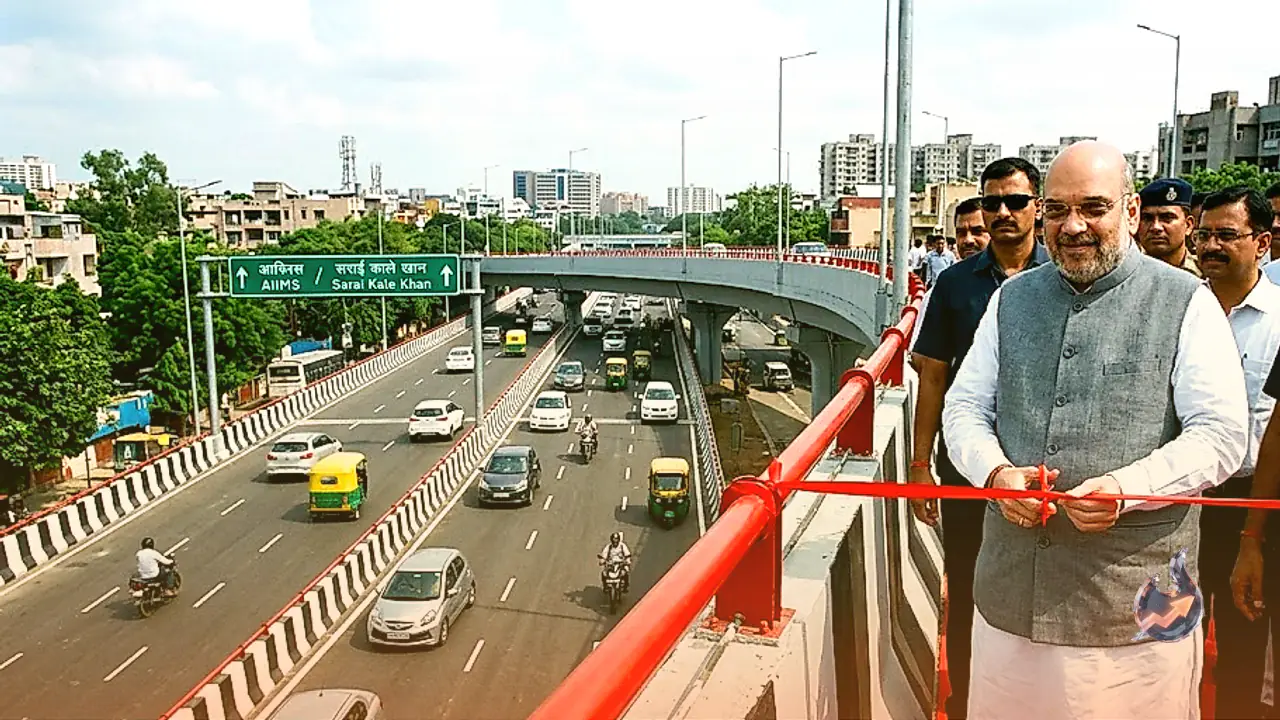 Mayur Vihar to AIIMS Commute Gets Faster as Union Home Minister Amit Shah Opens Barapullah Phase-3 Corridor and Mukarba Chowk Underpass