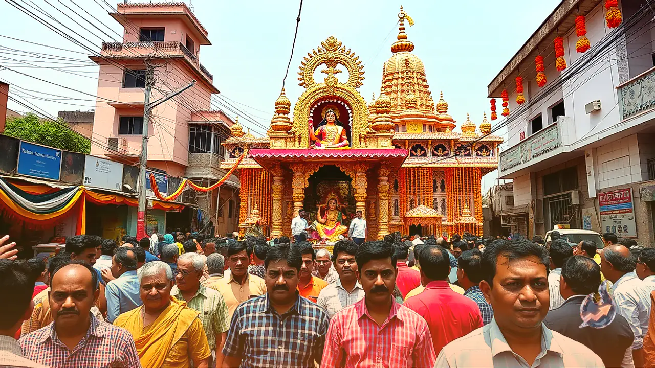 Medininagar Durga Puja Pandal Recreates Tirupati Balaji Temple Architecture at ₹20 Lakh