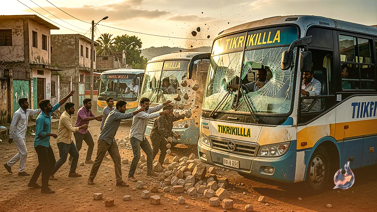 Stones Pelted at Night Buses in Meghalaya's West Garo Hills, Leaving Drivers Hurt