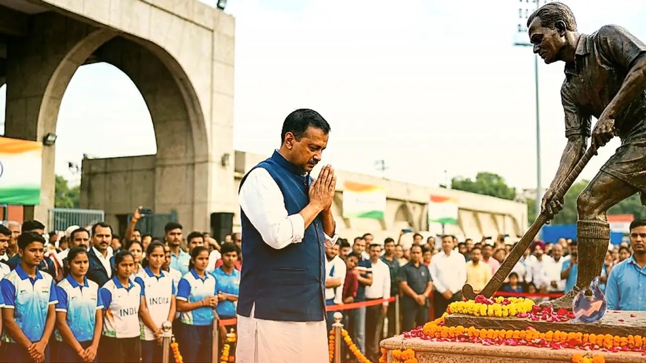 Arvind Kejriwal Pays Tribute on Major Dhyan Chand Birth Anniversary, Praises Athletes