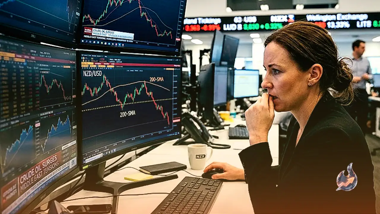 Kiwi Dollar Weakens Below 200-Day SMA as Escalating Middle East Hostilities and Energy Shock Weigh on Risk Appetite
