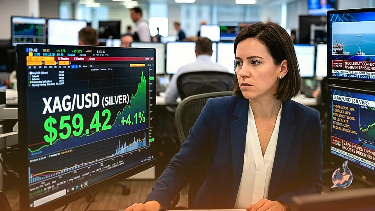 Silver Rockets Past $59 As Middle East Conflict Intensifies and Oil Spikes