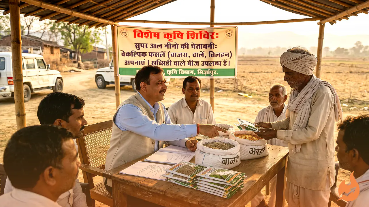 Super El Niño Looms Over Mirzapur: Farmers Urged to Drop Paddy for These Low-Water Crops, Subsidised Seeds on Offer