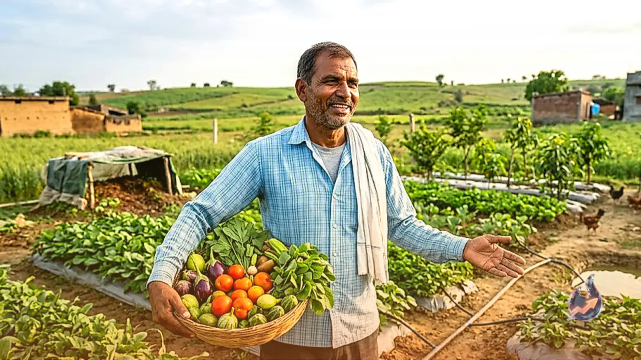 Mirzapur Farmer Yogendra Singh Named Climate Smart Model After Transforming One Acre With Integrated Agriculture