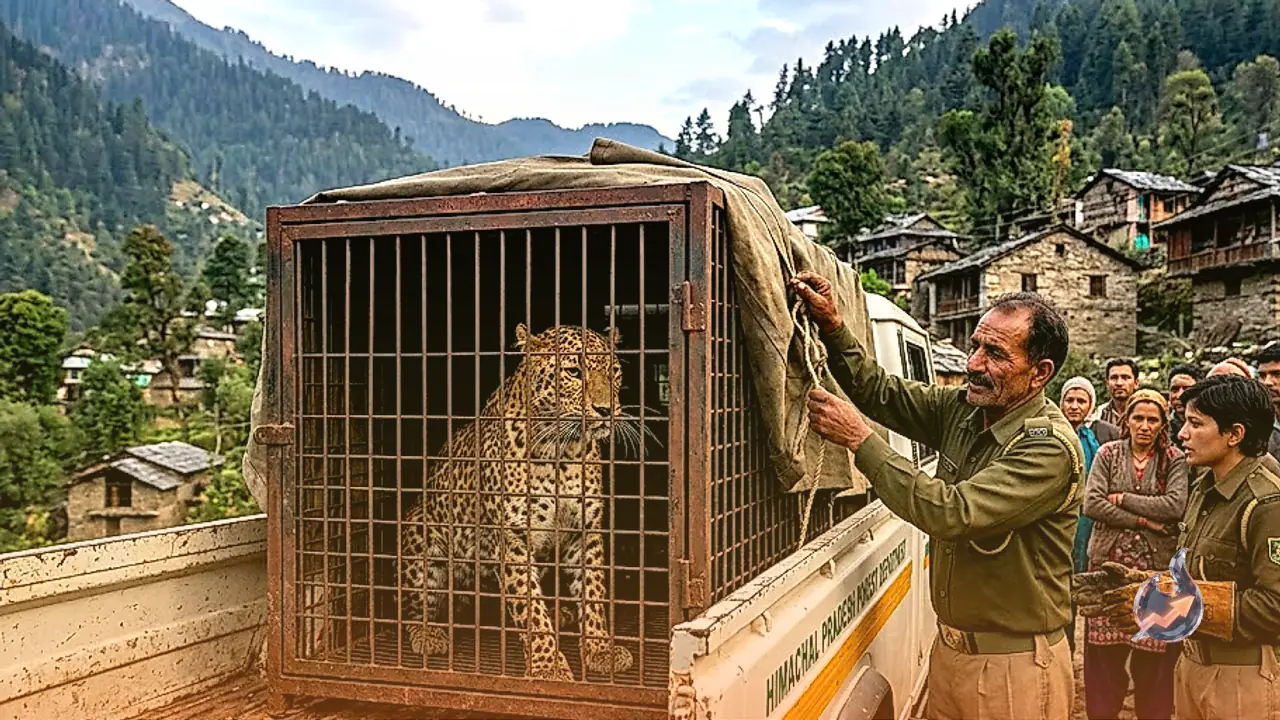 Leopard terrorizing Mandi's Rehardhar for a month trapped after killing 67 sheep