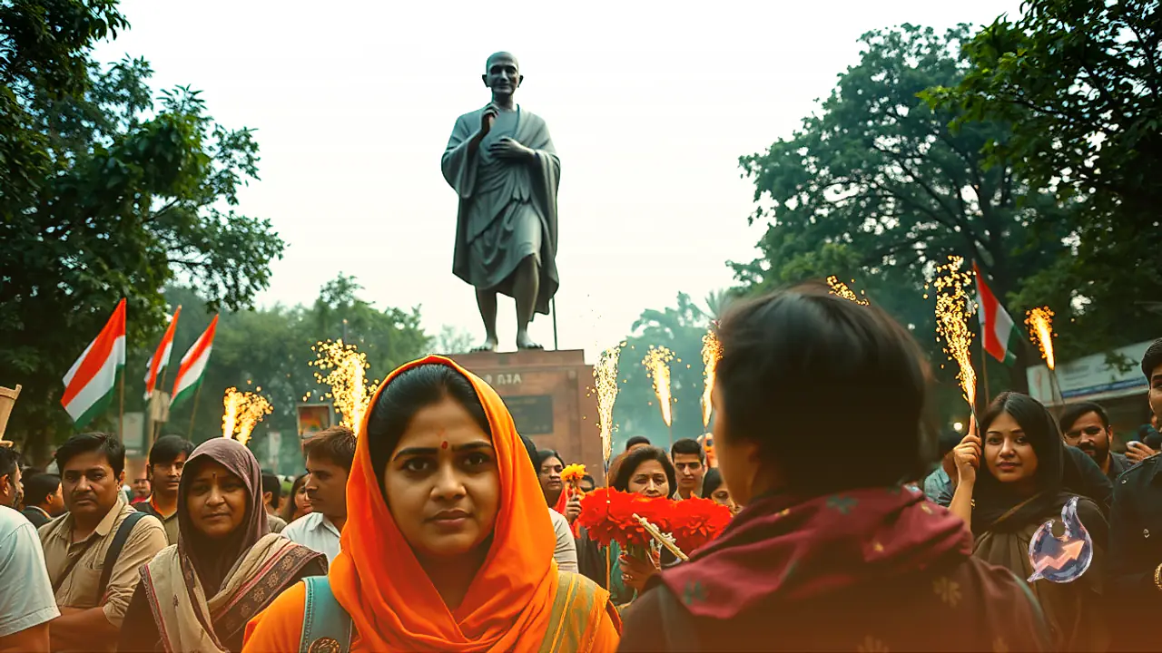 Mock Mourning at Mahatma Gandhi Statue in Dausa Sparks Backlash Over Viral Instagram Reel
