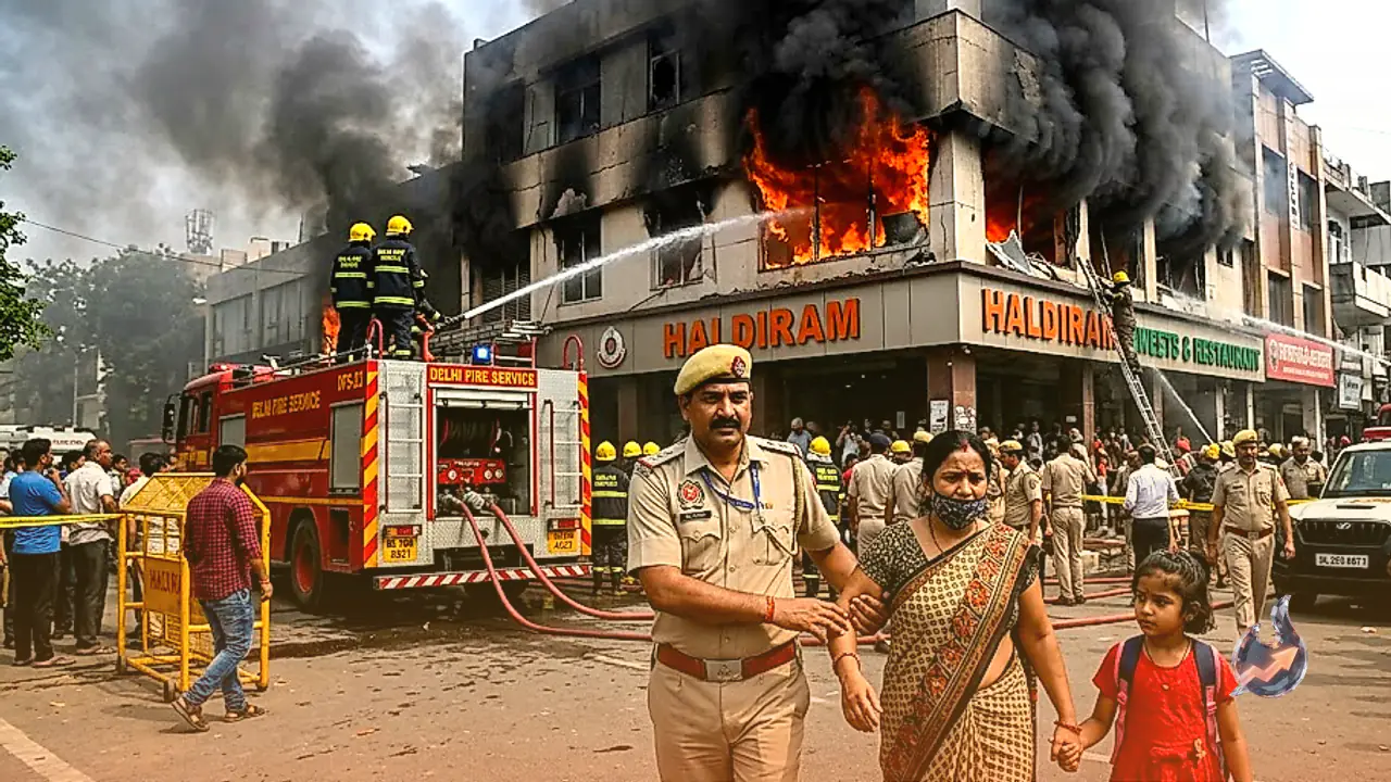 मॉडल टाउन में हल्दीराम केंद्र की दूसरी मंजिल पर भड़की आग, पुलिस ने सुरक्षित बचाए 30 लोग