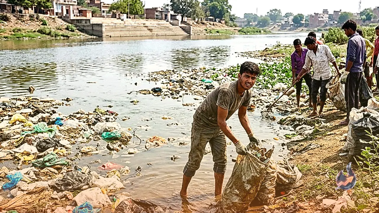 Months of Hard Work Wasted as Ajnar River in MP Gets Polluted Again, Bittu Tabahi Resumes Cleanup