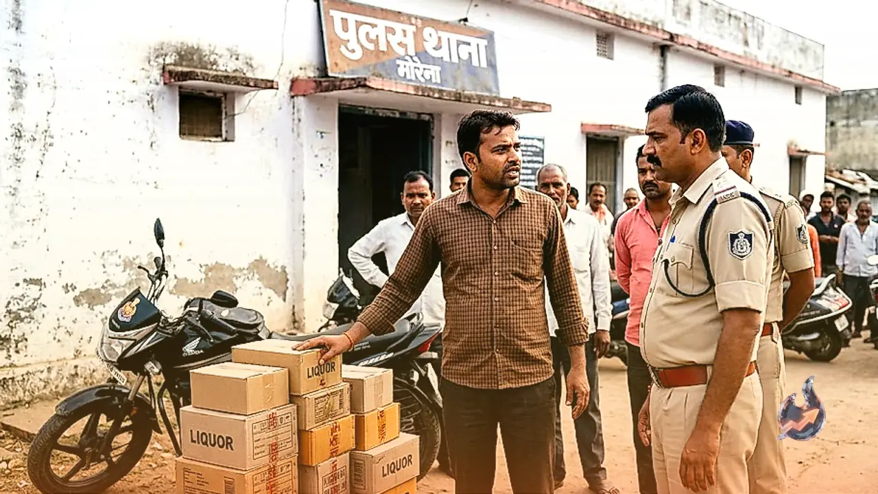 मुरैना में अवैध शराब जब्ती पर बड़ा बवंडर, 32 पेटी पकड़ने का दावा लेकिन थाने के रिकॉर्ड में दर्ज हुई सिर्फ 25 पेटी