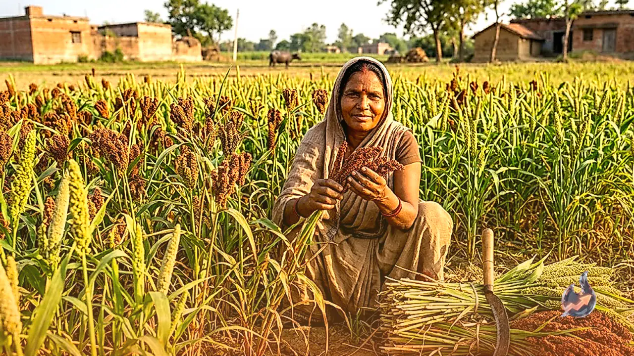 मोटे अनाज की खेती से बदली किस्मत, बिना सिंचाई और खाद के सांवा-रागी से अच्छी कमाई कर रहीं झंझरी की गिरिजा देवी