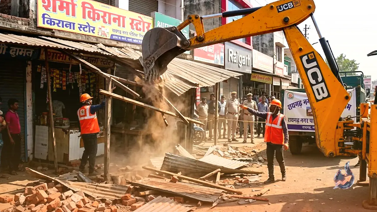 MP and Chhattisgarh News: Raigarh Municipal Action on Encroachers and Forest Department Raid in Gariaband