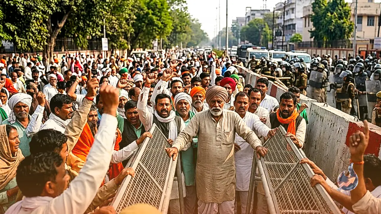 एमएसपी और खाद की मांग को लेकर मध्य प्रदेश की राजधानी में किसानों का बड़ा प्रदर्शन, वीर सावरकर सेतु पर सुरक्षा सख्त