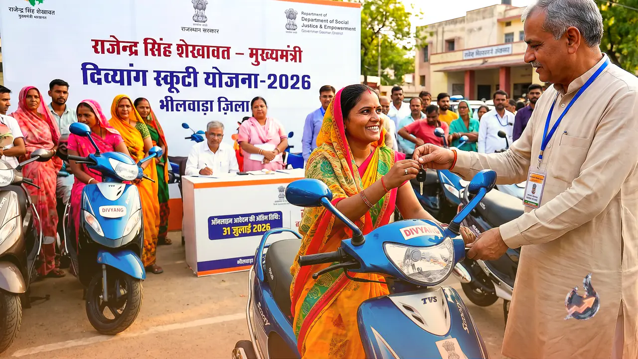 मुख्यमंत्री दिव्यांग स्कूटी योजना-2026: भीलवाड़ा के दिव्यांगजन 31 जुलाई तक भर सकते हैं ऑनलाइन फॉर्म, जानिए पूरी प्रक्रिया
