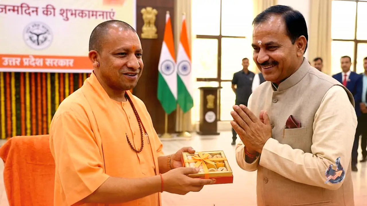 Uttar Pradesh CM Yogi Adityanath wishes state minister Jaswant Singh Saini on his birthday