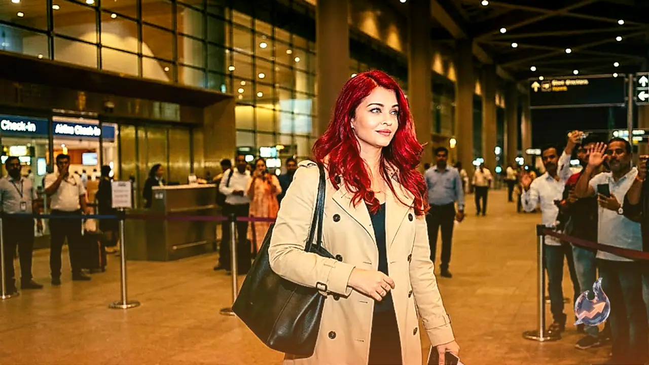 Aishwarya Rai Debuts Striking Red Hair at Mumbai Airport as Fans Wonder About Daughter Aaradhya