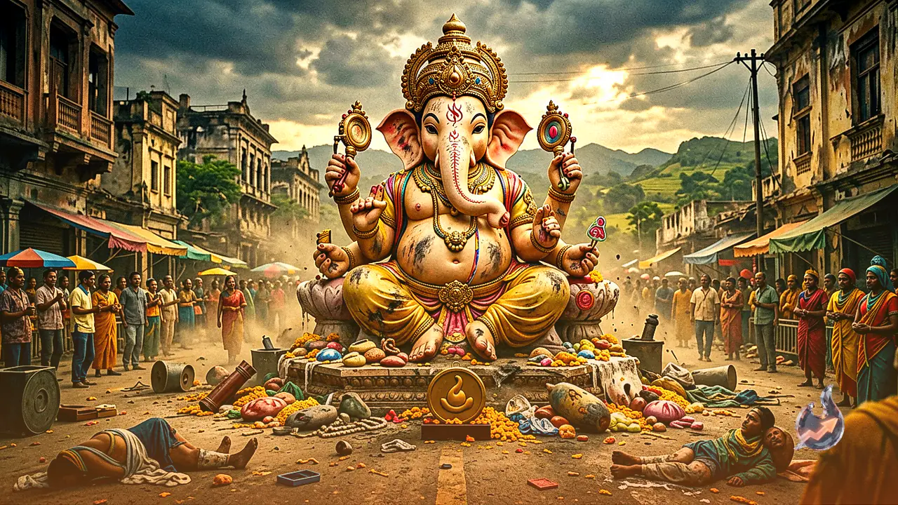 मुंबई के भूलेश्वर में बड़ा हादसा, विशाल गणेश प्रतिमा गिरने से दो लोगों की जान गई और पांच घायल