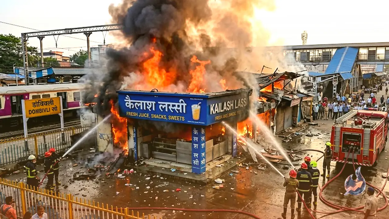 Massive Fire Breaks Out Near Mumbai's Dombivli Station, All Shop Staff Escape Unhurt