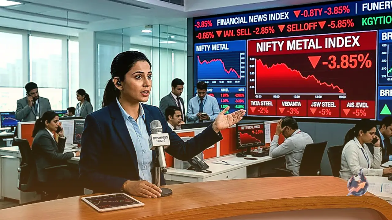Metal Stocks Face Intraday Selloff as Profit Booking and Crude Surge Hit Nifty Metal Index