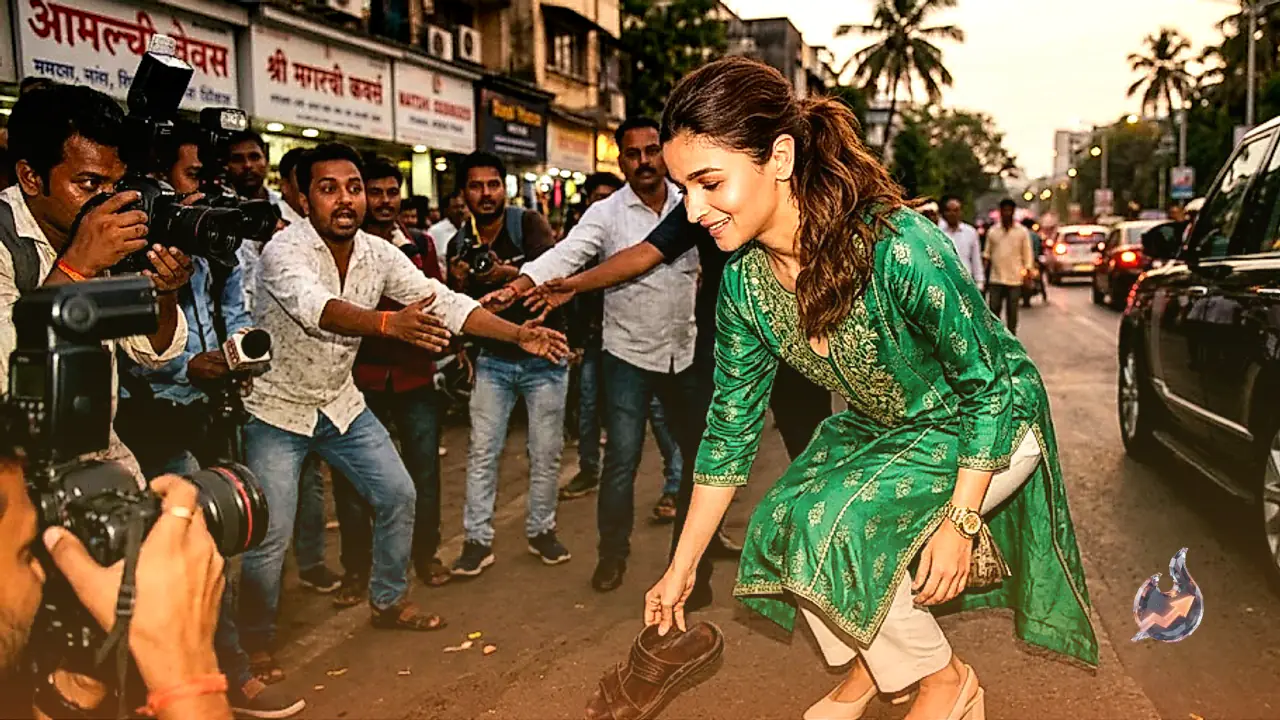 Alia Bhatt Wins Praise Across Internet After Picking Up Photographer Lost Footwear In Mumbai
