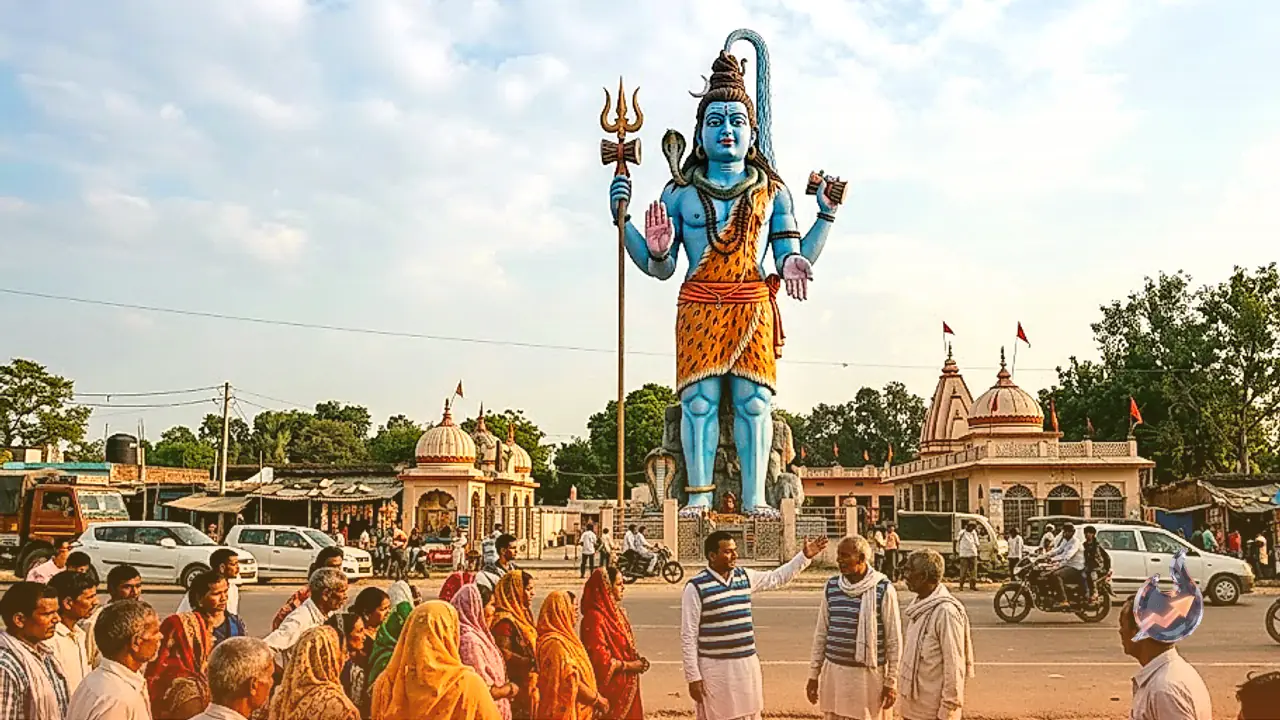 मुजफ्फरपुर के पताही गांव में किसान राजीव कुमार ने स्थापित की 51 फीट ऊंची शिव प्रतिमा, वाराणसी और रामेश्वरम से मिली थी प्रेरणा