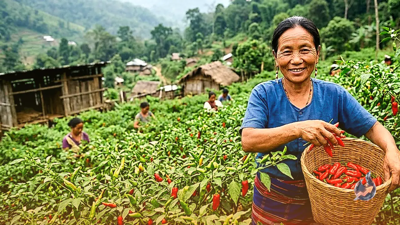 नागालैंड के सेइयामा गांव में राजा मिर्च बनी किसानों की आर्थिक तकदीर का बड़ा जरिया