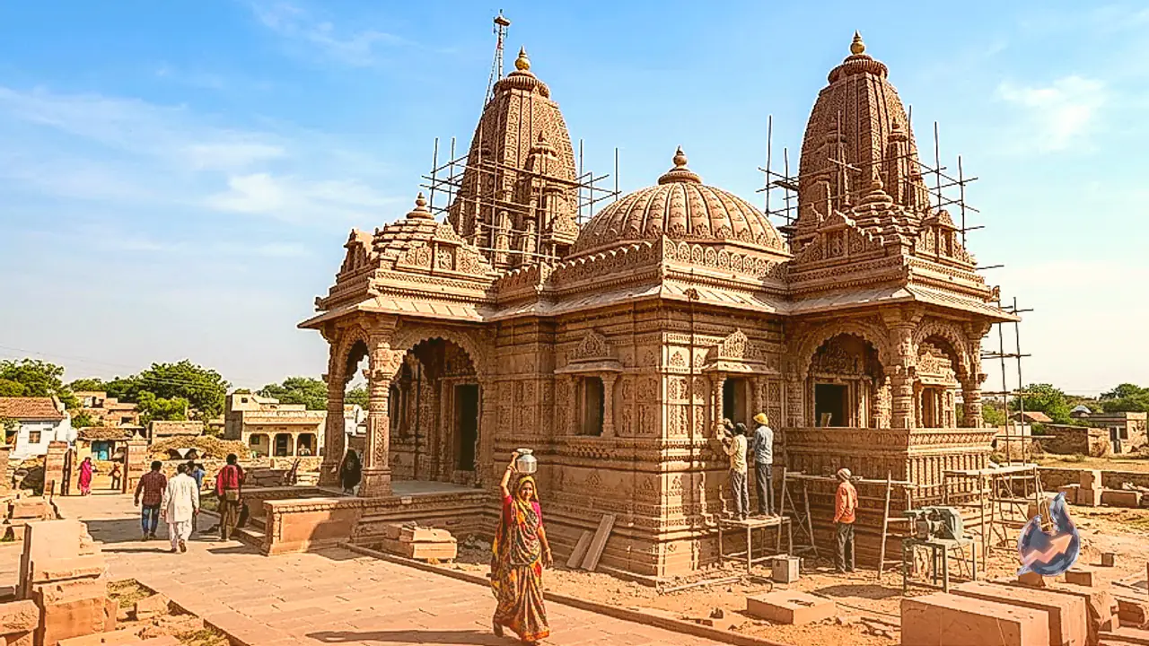 नागौर के बसवाणी में जनसहयोग से आकार ले रहा बाबा रामदेवजी का भव्य धाम, छीतर पत्थरों से 5 करोड़ में संवर रहा 700 साल पुराना इतिहास