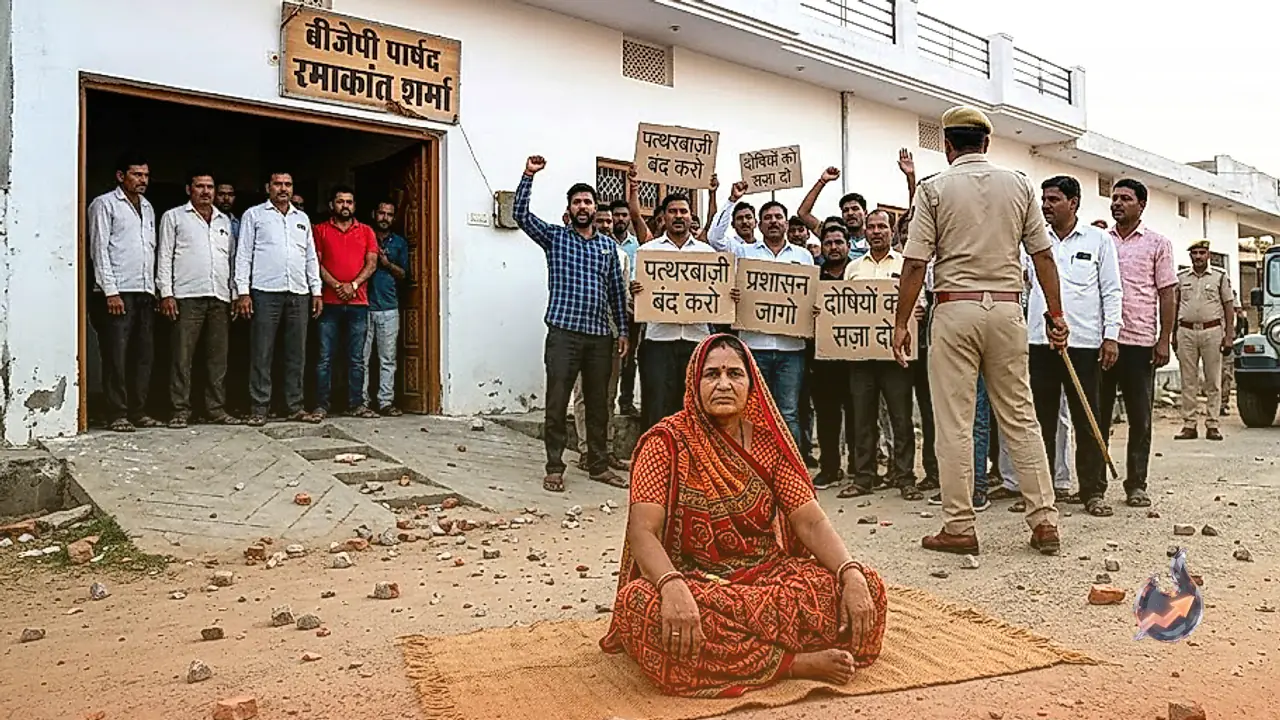 नागौर के मूण्डवा में भाजपा पार्षदों के आवास पर पथराव, डिप्टी दफ्तर के बाहर धरने पर बैठे लोग