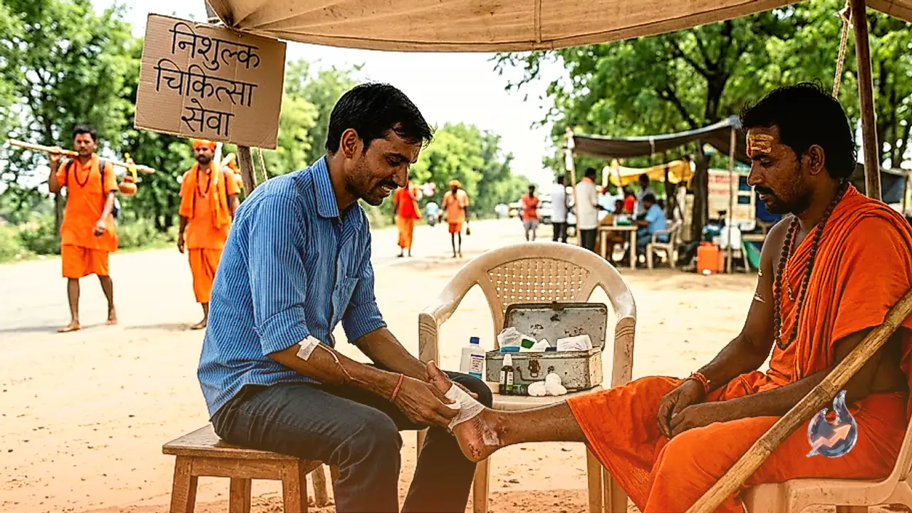 नागौर के सुखाराम दोनों किडनियां खराब होने के बावजूद सावन में कांवड़ियों की कर रहे हैं सेवा