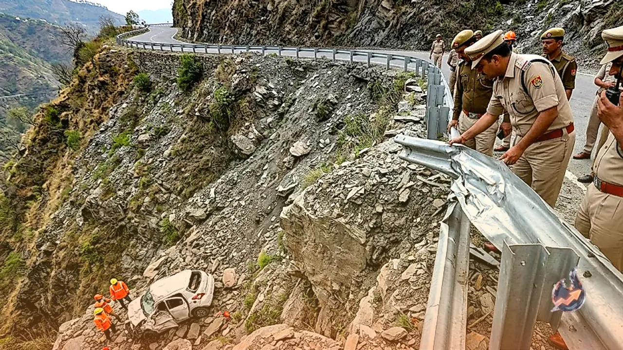 Three Lives Lost in Sirmaur After Car Crashes Through Barrier Into 150 Foot Gorge