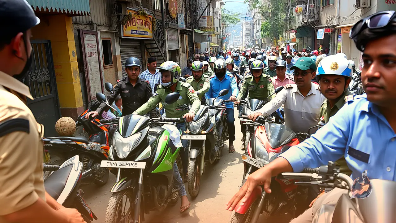 Nainital Police Crack Down on Rental Bike Violations, Seize 73 Two-Wheelers