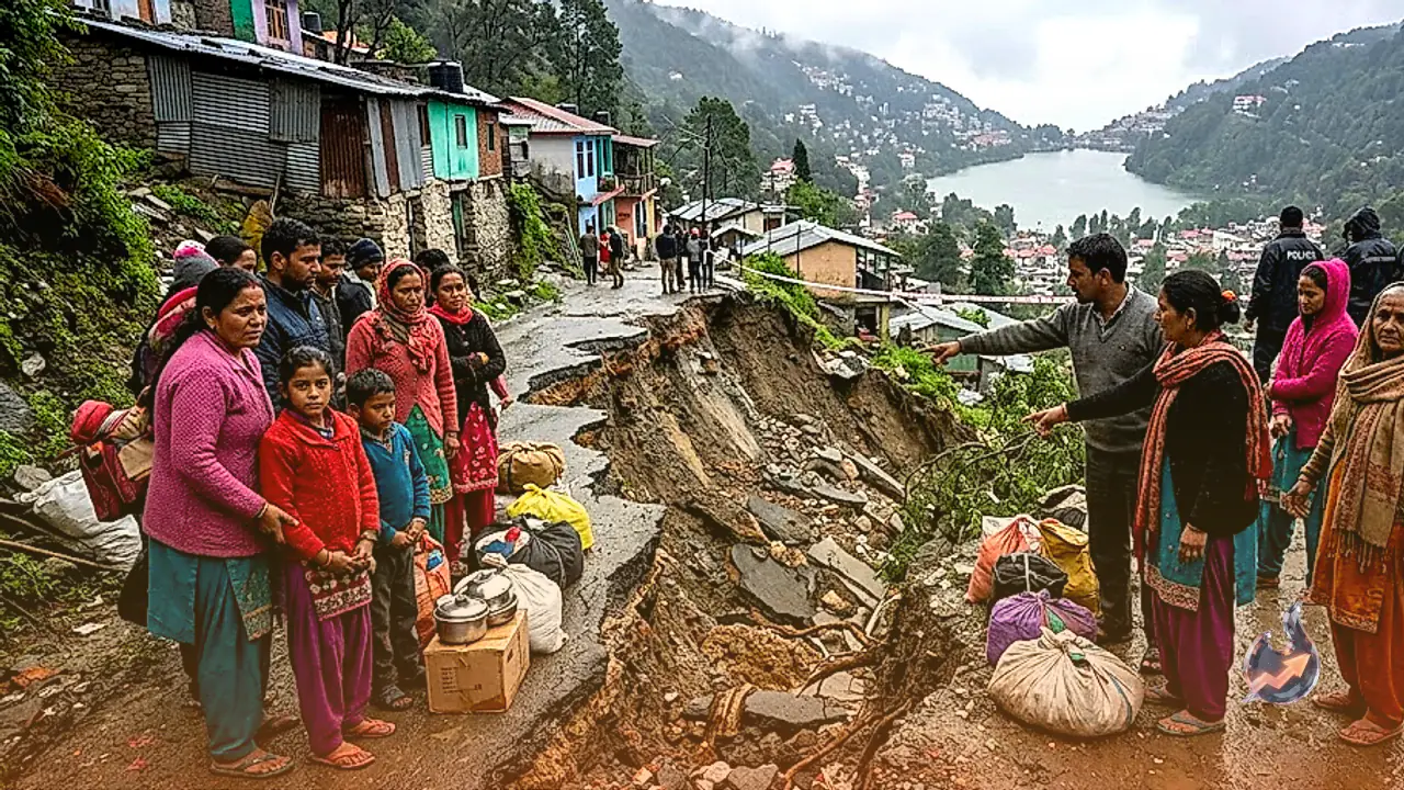नैनीताल: सात नंबर इलाके में सड़क धंसने से 11 परिवारों की बढ़ी मुसीबत, प्रशासन ने दिए घर खाली करने के निर्देश