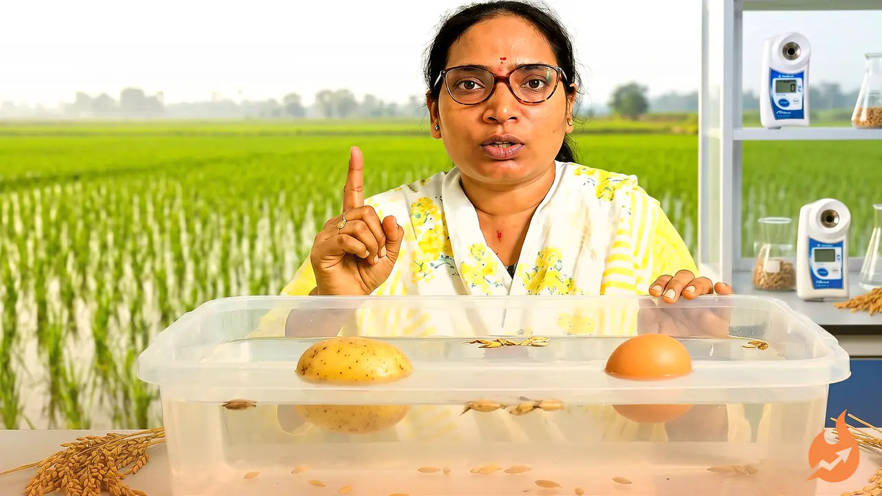 Float a Potato or Egg in Salt Water Before Sowing Paddy — A No-Cost Village Trick to Tell Good Seed From Bad