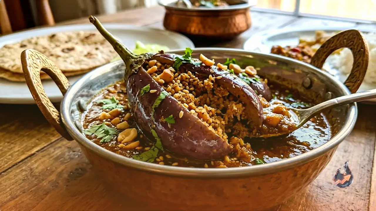 This Coconut-Peanut Stuffed Brinjal Recipe Brings Authentic Maharashtrian Flavour Home