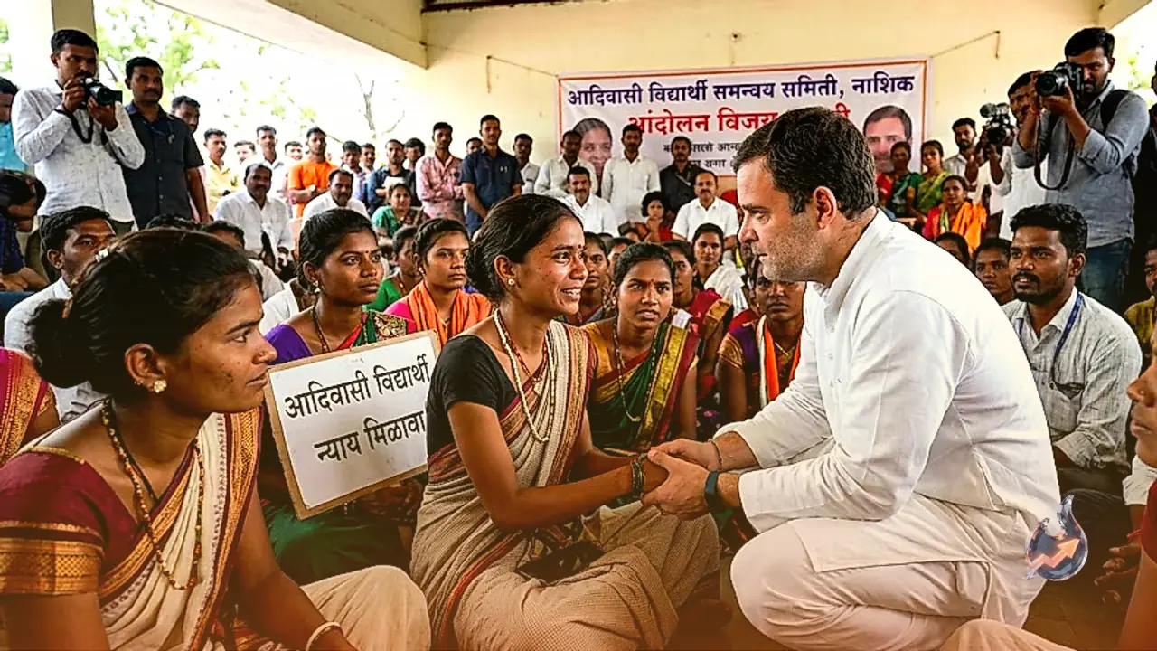 नासिक में आदिवासी छात्रों से मिले राहुल गांधी, 17 दिनों के अनशन के बाद उठाई शिक्षा और रोजगार की आवाज
