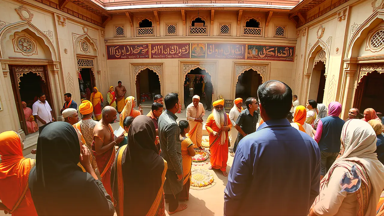 Navami Rituals at Shambhu Niwas Courtyard: Mewar Royal Family Revering Purebred Steeds with Vedic Mantras