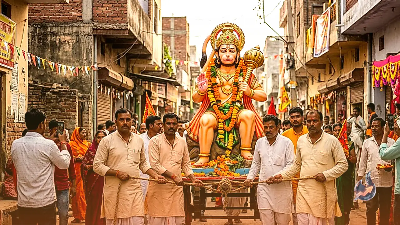 नवरात्रि में ठेले पर पहुंची बजरंगबली की प्रतिमा, जानें उत्तर प्रदेश के इस पावन धाम की महिमा