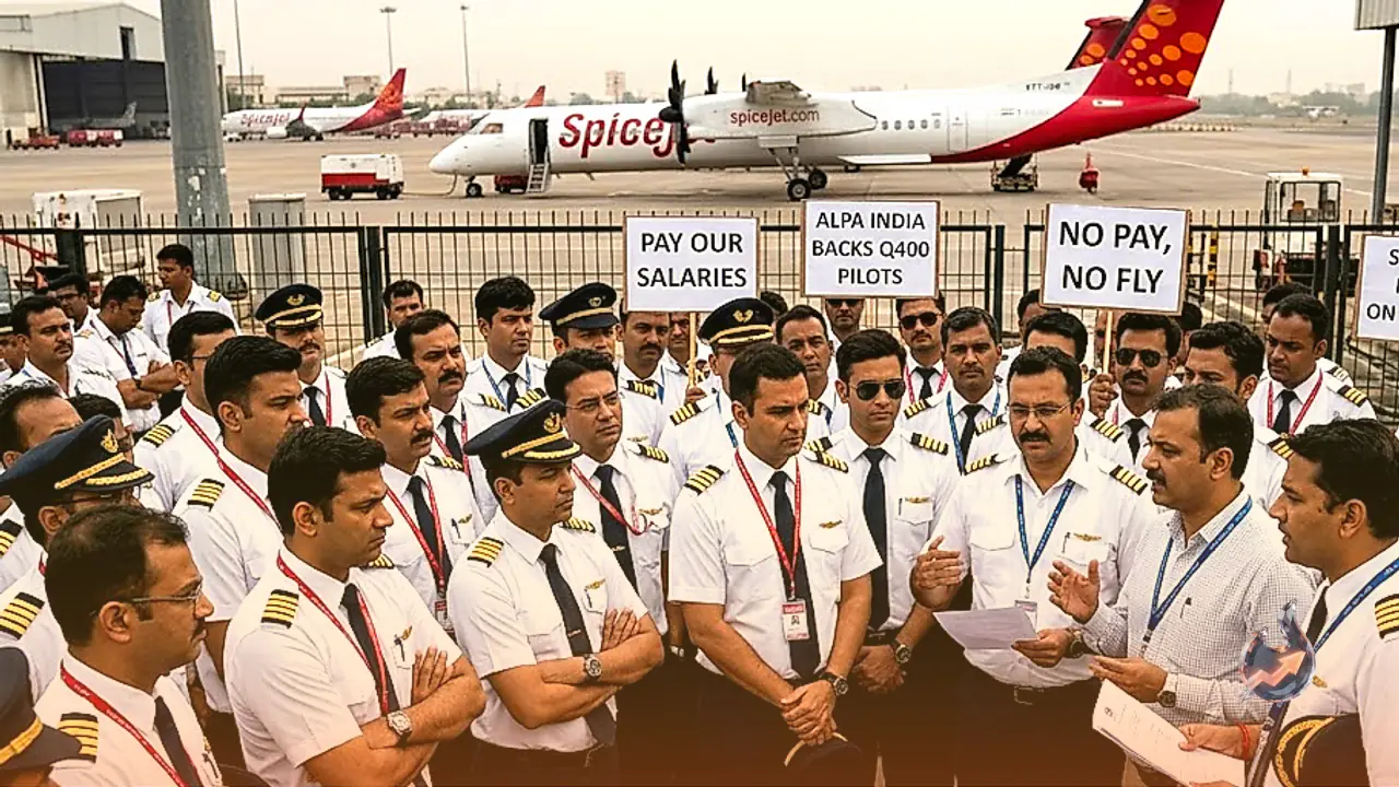 Nearly 40 SpiceJet Pilots Refuse to Fly Over Unpaid Salaries as Association Backs Protest