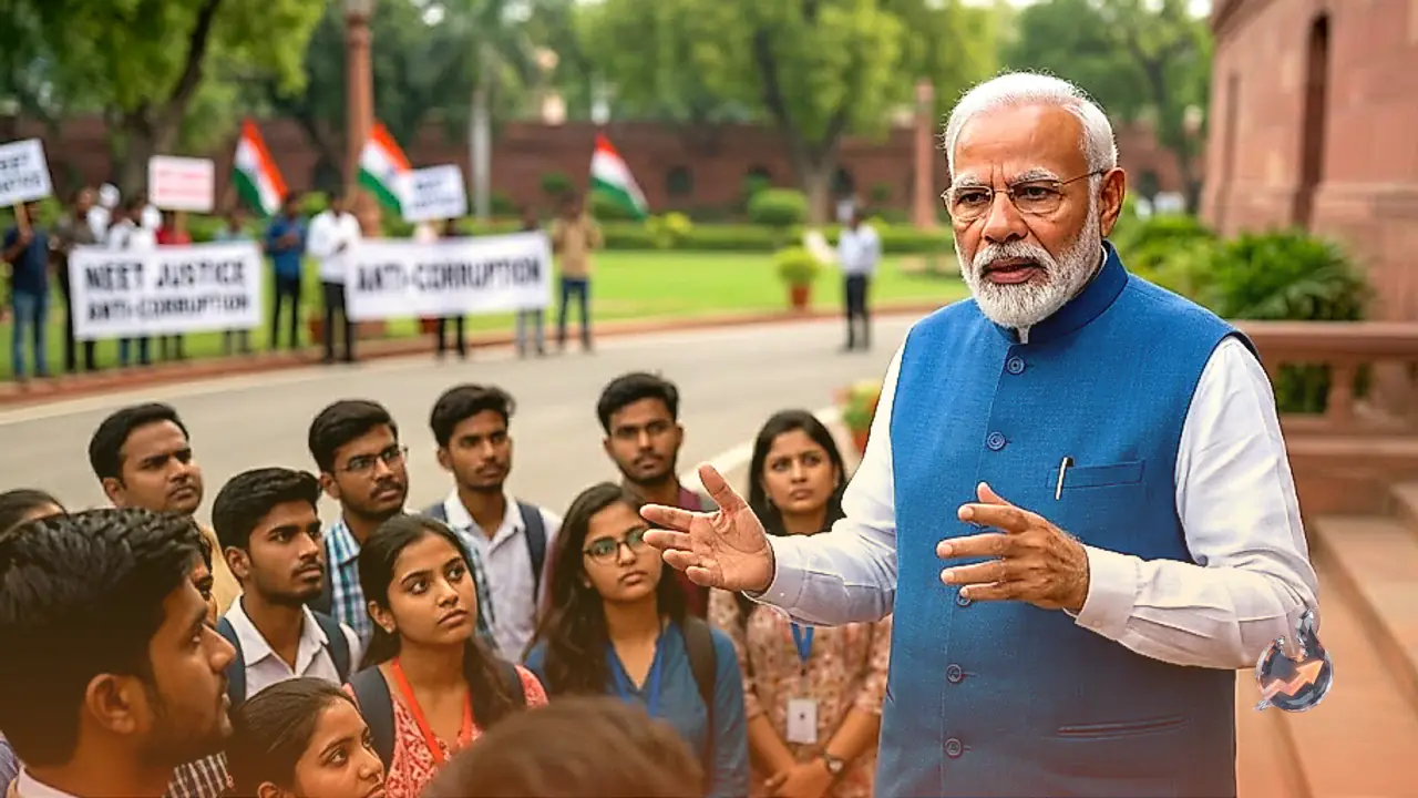 नीट पेपर लीक: सीजेपी प्रोटेस्ट के बीच प्रधानमंत्री नरेंद्र मोदी का बड़ा फैसला, फास्ट ट्रैक कोर्ट में होगी मामलों की सुनवाई