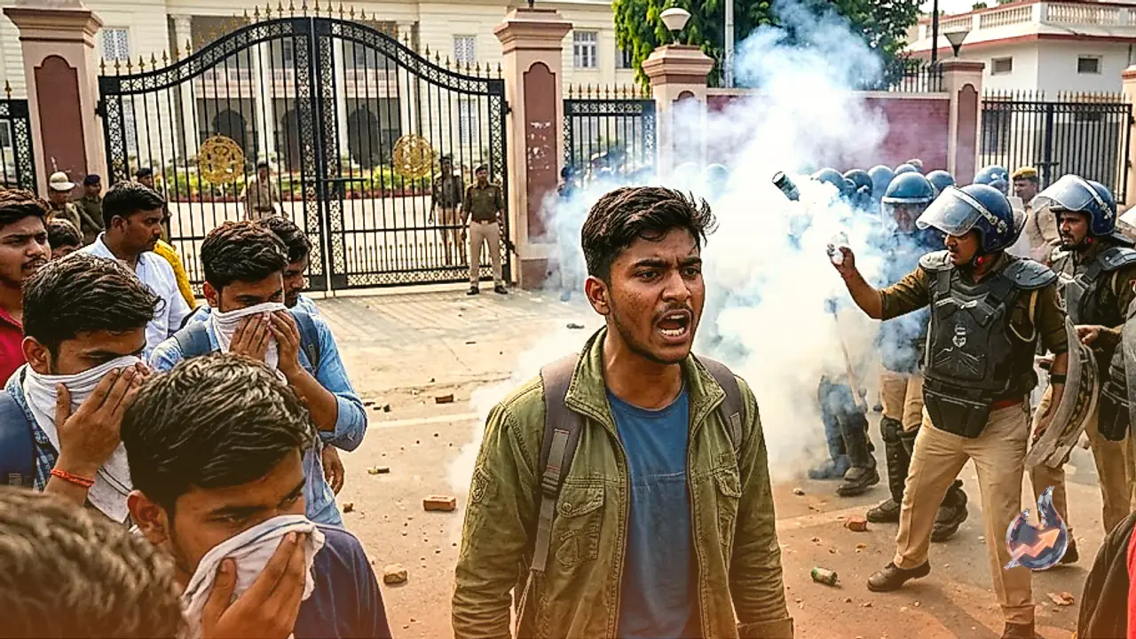 NEET Paper Leak Uproar: Protesters March to Bihar CM House, Police Fire Tear Gas Outside Locked Assembly