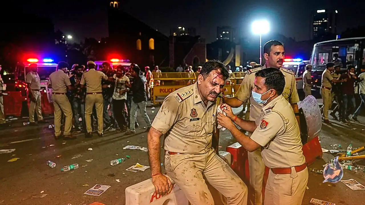 Delhi Police ACP Hospitalised After NEET Protest Turns Violent at Jantar Mantar